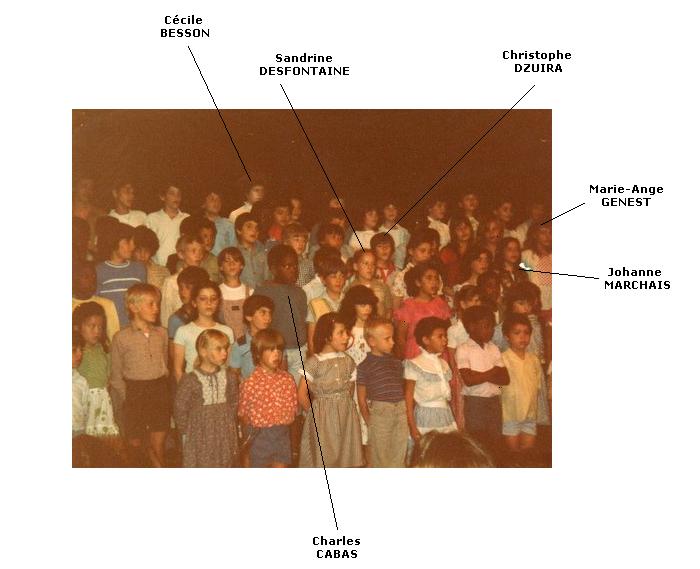 La classe de neige des C.M.2 &agrave; Laguiole en 1982.